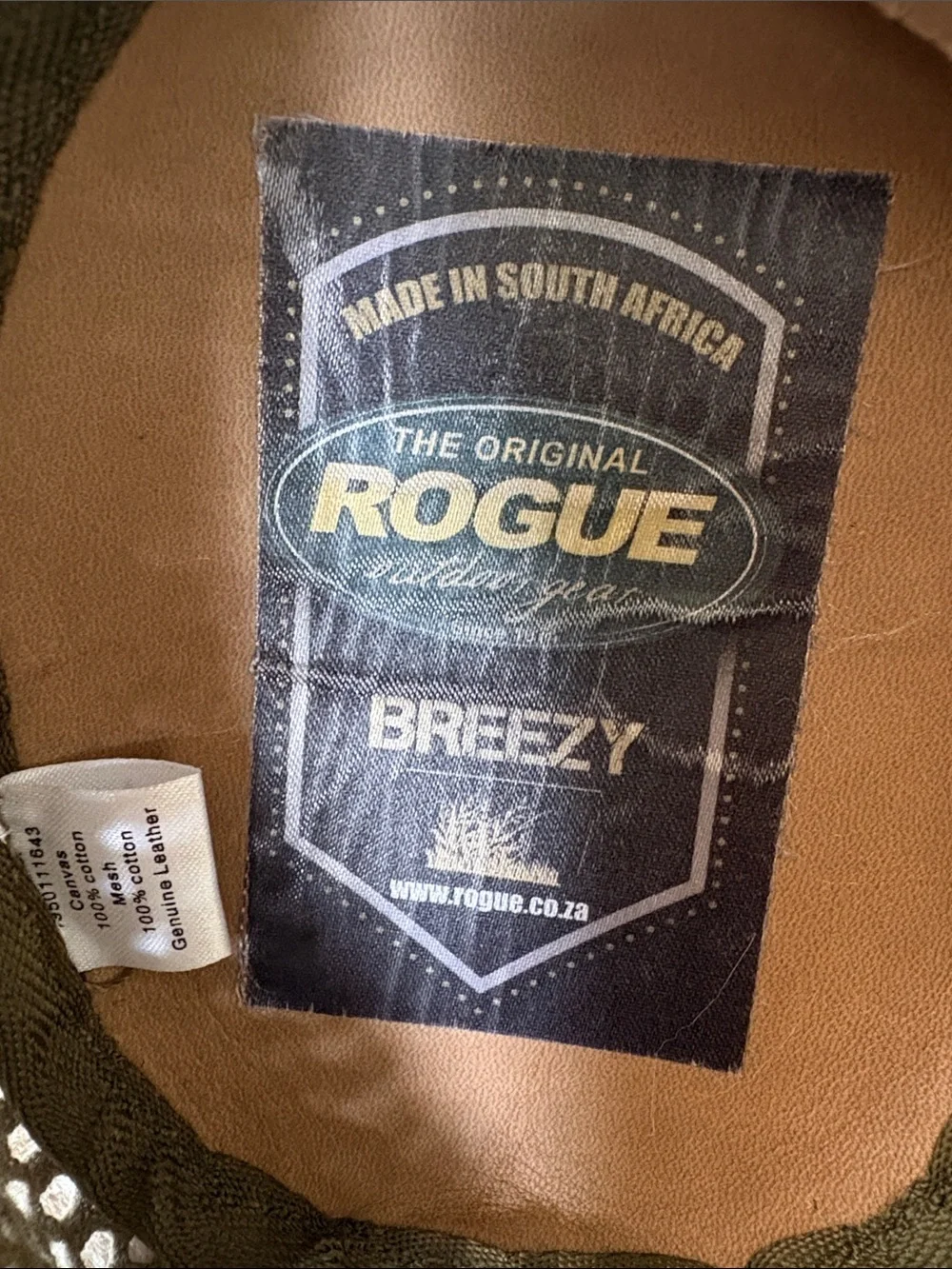 ROGUE AIRHEAD HAT OLIVE handcrafted South Africa